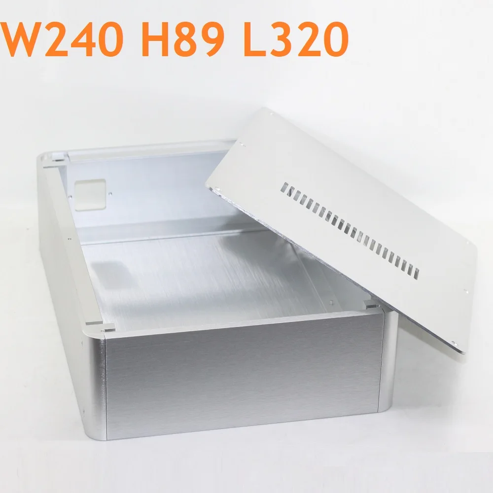 

Curved Design Preamp Amplifier Chassis DIY DAC Decoder Shell Earphone Amp Case Hi End Headphone Rear Class Aluminum Box W240 H89