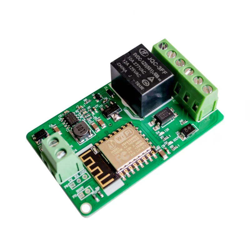 Новое поступление 1 шт. зеленый ESP8266 10A 220 в сетевой релейный WIFI модуль вход DC 7 В ~ 30