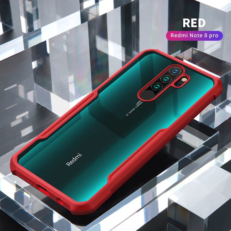 Red Xundd ультра тонкий для Redmi Note 8 Pro чехол Магнитный кольцевой кронштейн для XiaoMi Note 8 чехол для телефона 360 полная Защита задняя крышка - Цвет: Red