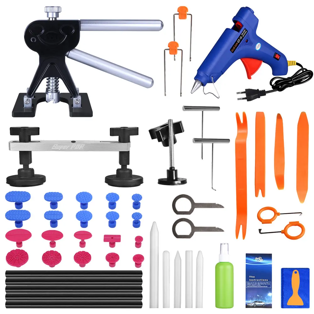 Инструменты для проверки вмятин Инструменты для удаления безболезненные Инструменты для ремонта вмятин набор с авто обрезные инструменты вмятин Съемник Попс набор для устранения вмятин подъемник PDR - Цвет: Другое
