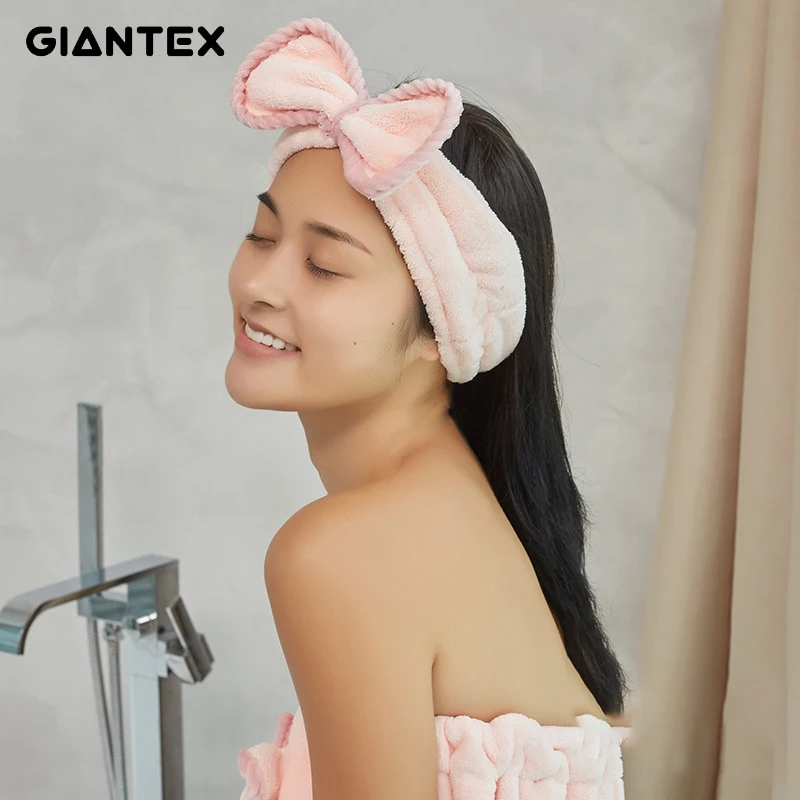 GIANTEX женский бантик для волос повязка для ванной комнаты для мытья банное полотенце из бамбука полотенце для взрослых toallas servette recznik handdoeken