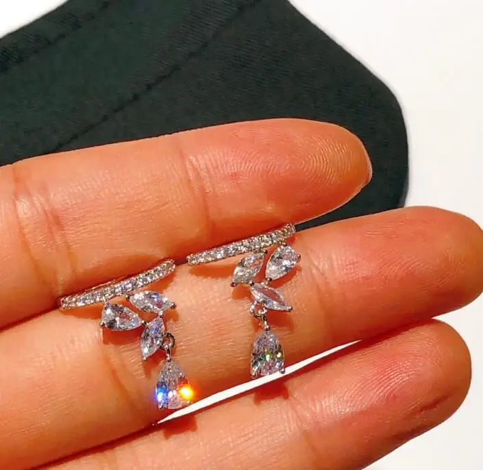 women water drop ear bone clip without ear pierced ear clip silver ear nails cool fairy super fairy high sense ear accessories