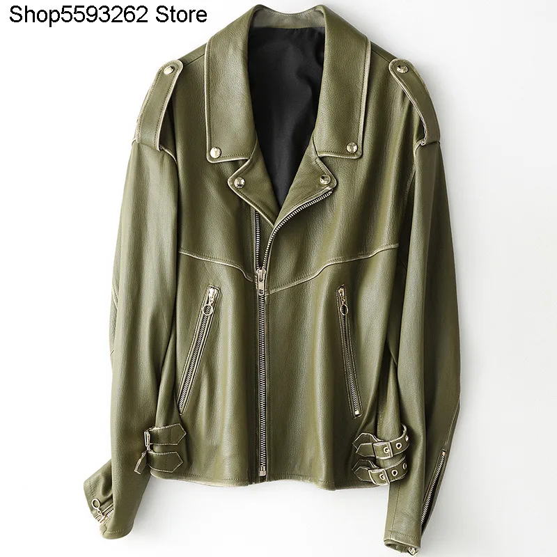 

Sell Off No Supplement 2020 Haining Season Genuine Leather Leather Jacket Lady Goat Skin Leisure Coat
