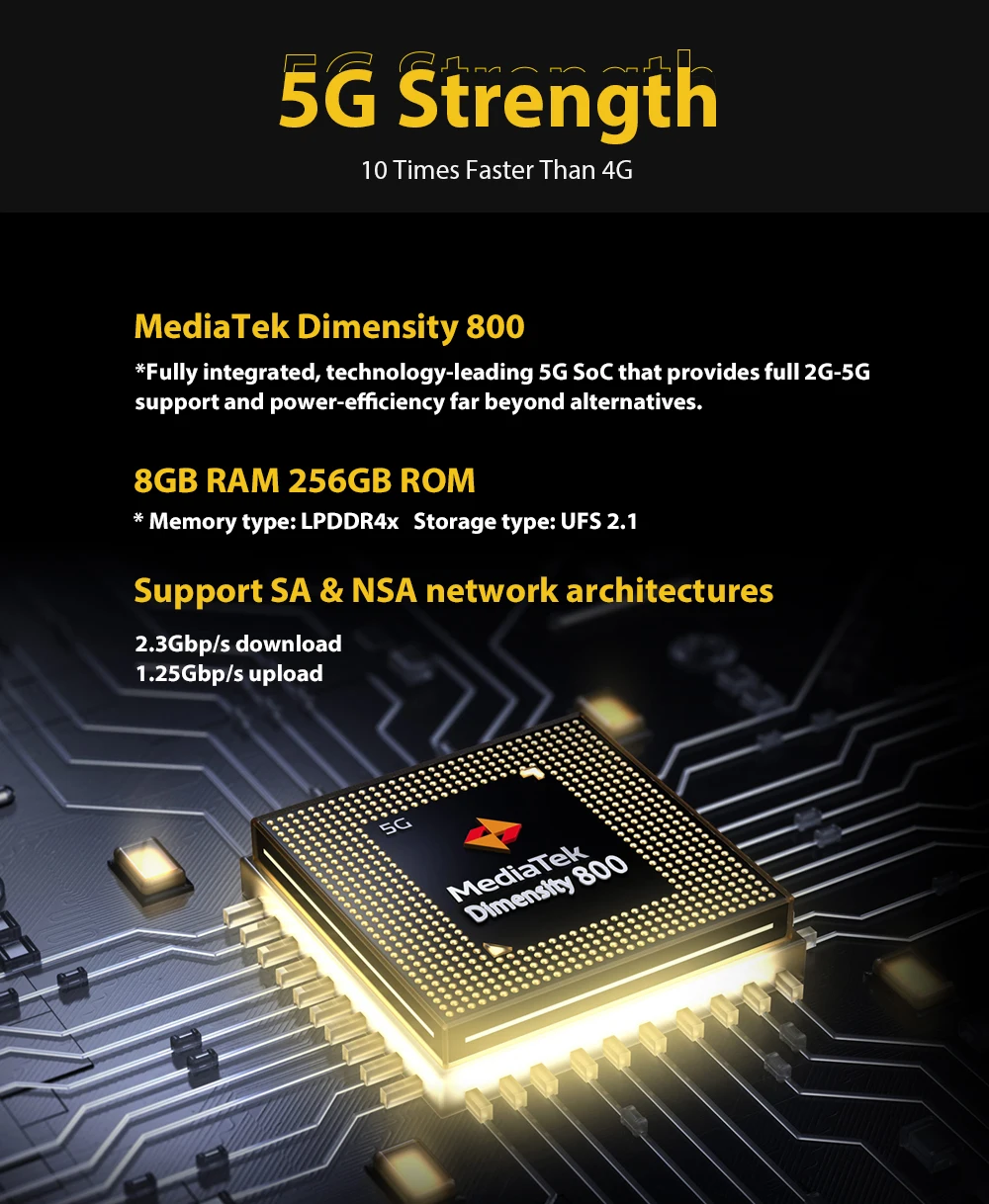 Blackview BL6000 Pro 5G Phone IP68 Waterproof Smartphone 6.36'' Screen Android 10 Octa Core 8GB RAM 256GB ROM Mobile 48MP Camera