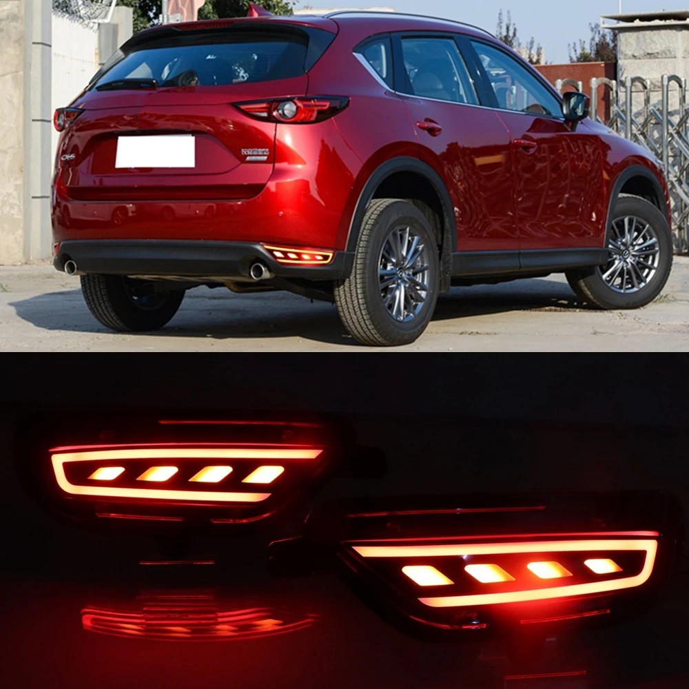 

2Pcs LED Rear Reflector Taillight Fog Lamp Rear Bumper Light Brake Light Turn Signal Lamp For Mazda CX-5 CX5 2017 2018 2019
