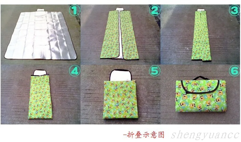 ShengYuan напрямую от производителя продажи холст алюминиевая пленка коврик для пикника, сияющий детский коврик для ползания пляжный Кемпинг под открытым небом коврик