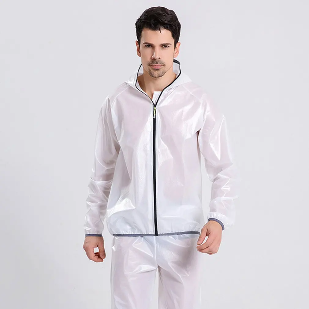 Дышащий влагоотводящий пластиковый дождевик для езды на открытом воздухе, водонепроницаемый костюм для езды на велосипеде