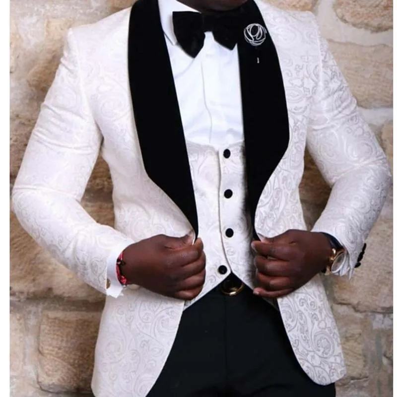 Trajes Para Hombre Королевский синий свадебные костюмы для мужчин на заказ из 3 предметов белые мужские костюмы с брюками мужские блейзеры мужские