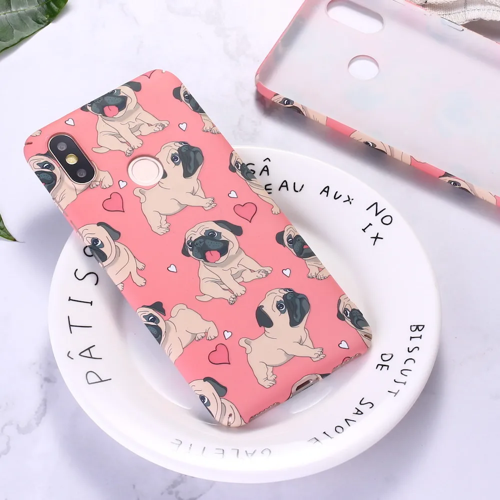 

For Xiaomi Mi Redmi A2 A3 Note 5 6 7 8 9 lite Pro Funny French Bulldog Puppy Cartoon Emboss Hard PC Phone Case Cover Funda Coque