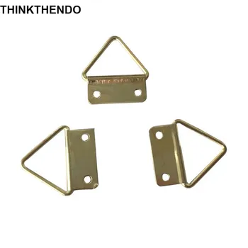 

200Pcs/Pack 2 Holes Triangle Ring Pictures Hangers Heavy Duty DIY Replacement for Cross Stitich Photo Frame Decoration