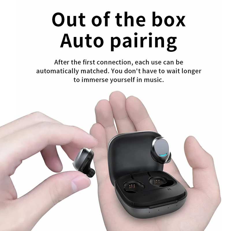 BESTTWS-U9, Беспроводная Bluetooth гарнитура, наушники, пресс с микрофоном, HIFI, бас, Bluetooth, Спортивная гарнитура, 5,0, с металлической зарядкой