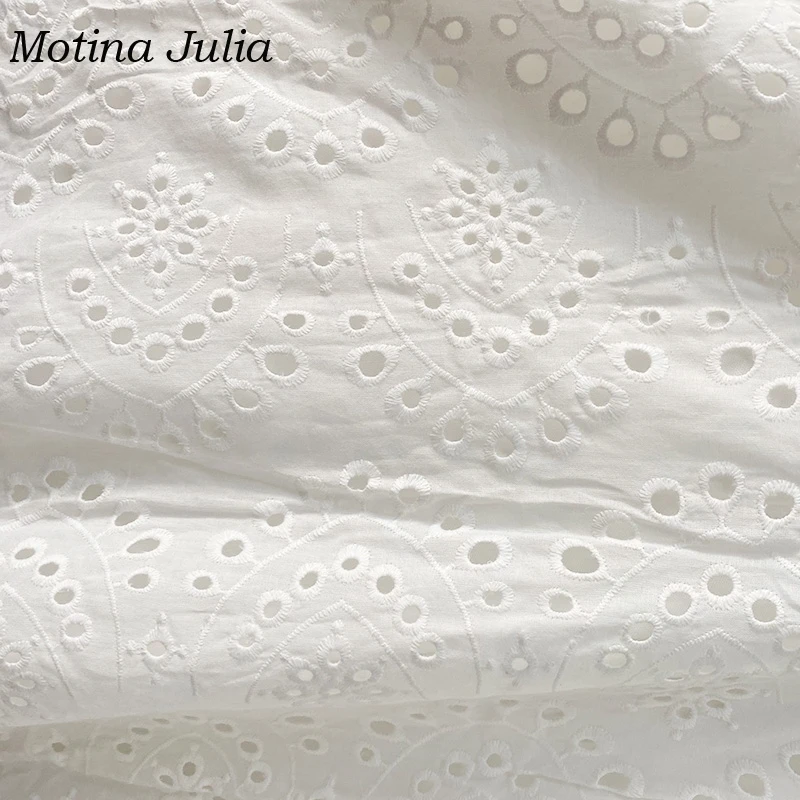 Женское платье с вышивкой motin julissa белое хлопковое v образным вырезом и вырезами