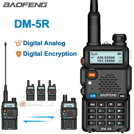 Baofeng DM 5R Tier1 Tier2 цифровой иди и болтай Walkie Talkie DMR Dual time slot двусторонней радиосвязи