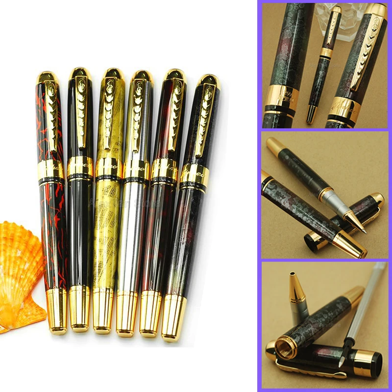 Jinhao 250 Business Rollerball Pen Metal Silver & Gold Trim Multicolor Write Gadget School Office For Best Stationery