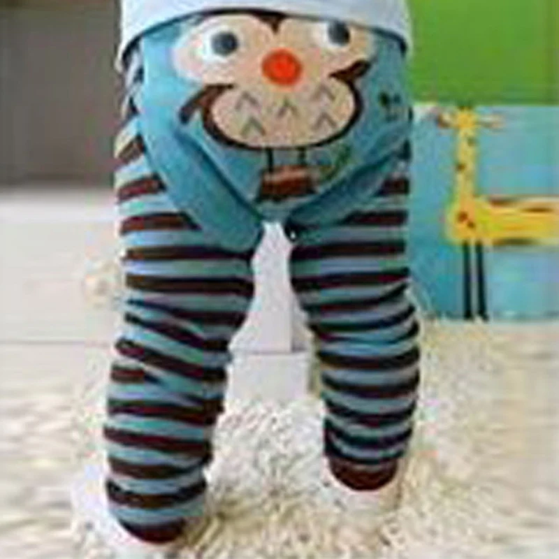 Детские штаны для мальчиков и девочек, штаны, штаны в полоску с рисунком, леггинсы для новорожденных, милые длинные штаны