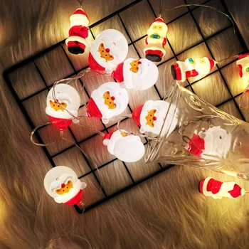 

LED Christmas Light 10 Leds Santa Claus Fairy String Light Christmas Home Decoration For Christmas Tree Pendant Ornament Navidad