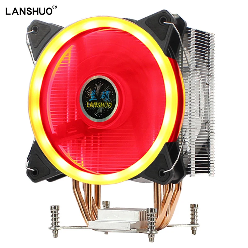 

LANSHUO 3PIN 12cm 4 copper tube 2011 processor cooler Desktop PC For X79 X99 X299 Motherboard 120x120x25mm