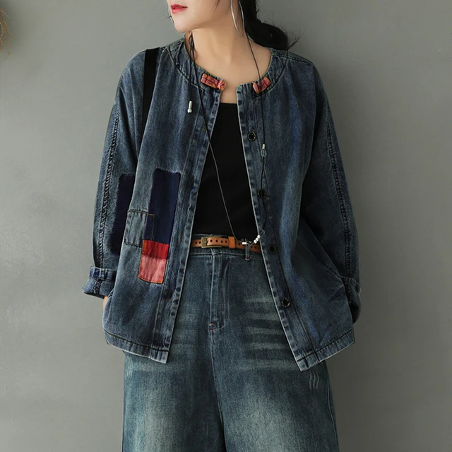 Max LuLu Autumn New Chinese Fashion Style Ladies Punk Denim Jackets Oversized Clothes Women Vintage Coats Gothic Streetwear