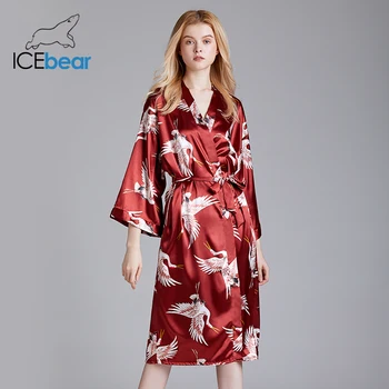 

icebear summer 2020 married pajamas women summer long dresses robe female home pajamas SY-1105