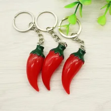 Смола стерео модель еда и овощи красный перец брелок кулон ремесла аксессуары Творческие маленькие подарки