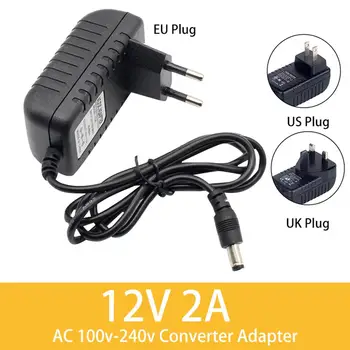

12V DC Battery Charger 100-240V 2A EU/ US plug 18650 Polymer DC Battery Charger Power Adapter Drop shipping