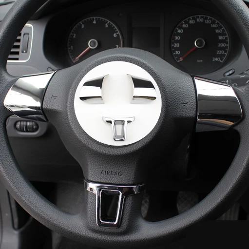 Комплект из 3 предметов, украшение руля, блестки, наклейка для Volkswagen VW Golf 6 MK6 Polo Jetta MK5 2009 2010 2011 Polo