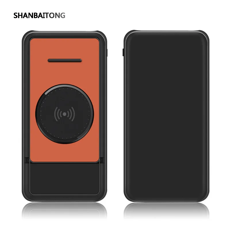 

SHANBAITONG QI wireless Power Bank 10000 mAh Mobile phone holder Portable Charging Powerbank External Battery For Xiaomi Iphone
