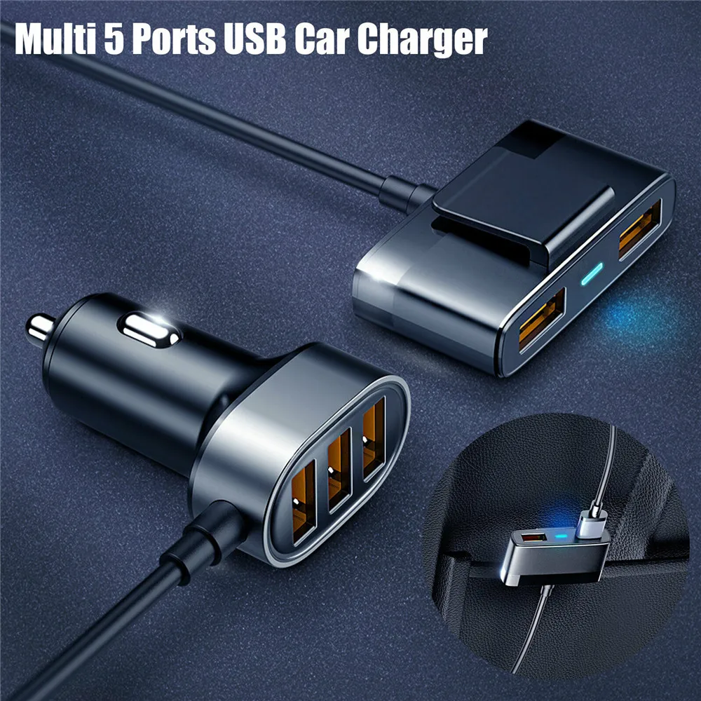 6,2 A 5 Anschlüsse USB Autoladung Schnelles Aufladen für iPhone 12 Xiaomi Huawei Handy-Ladeadapter im Auto_voghion.com