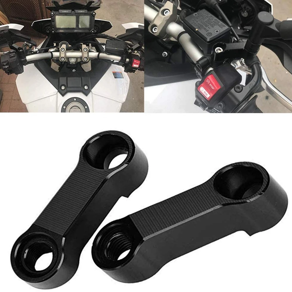10mm Right & Left Thread Motorcycle Bike Mirror Mount Risers Extenders ...