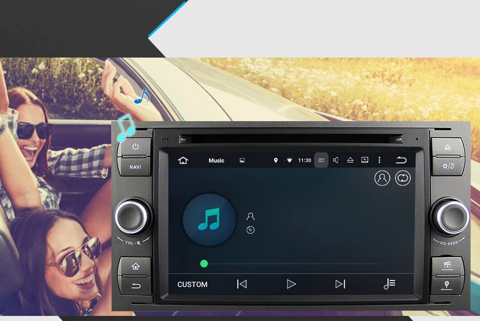 Excellent Eunavi 2 Din Octa 8 Core Android 9.0 Car DVD Player GPS Navigation WIFI 4G for FORD S-Max Kuga Fusion Transit Fiesta Focus II 13