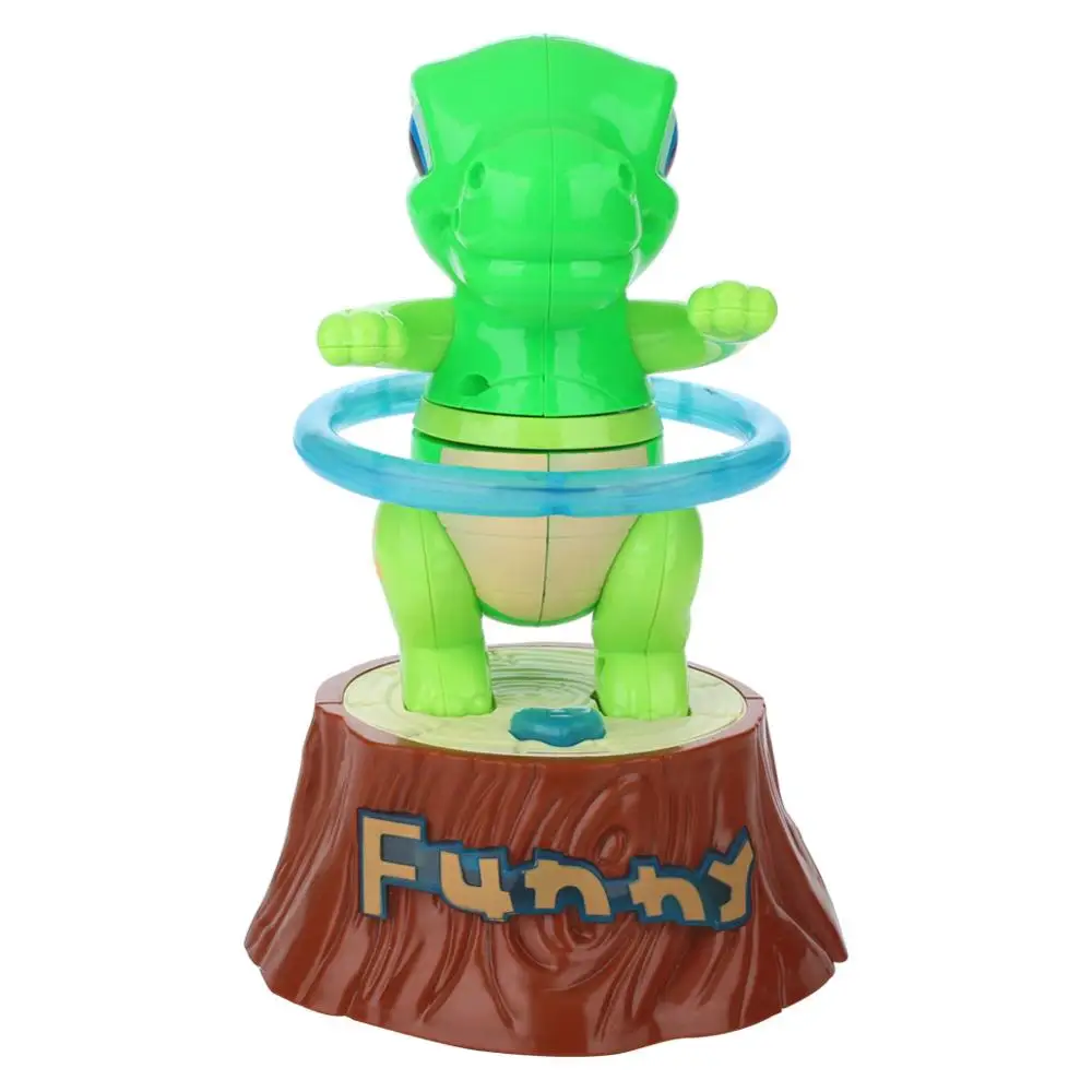 Novelty Electric Dinosaur Decoration Educational Collection Plastic Green Puzzle Toy Kids Game Music Dinosaur Toy