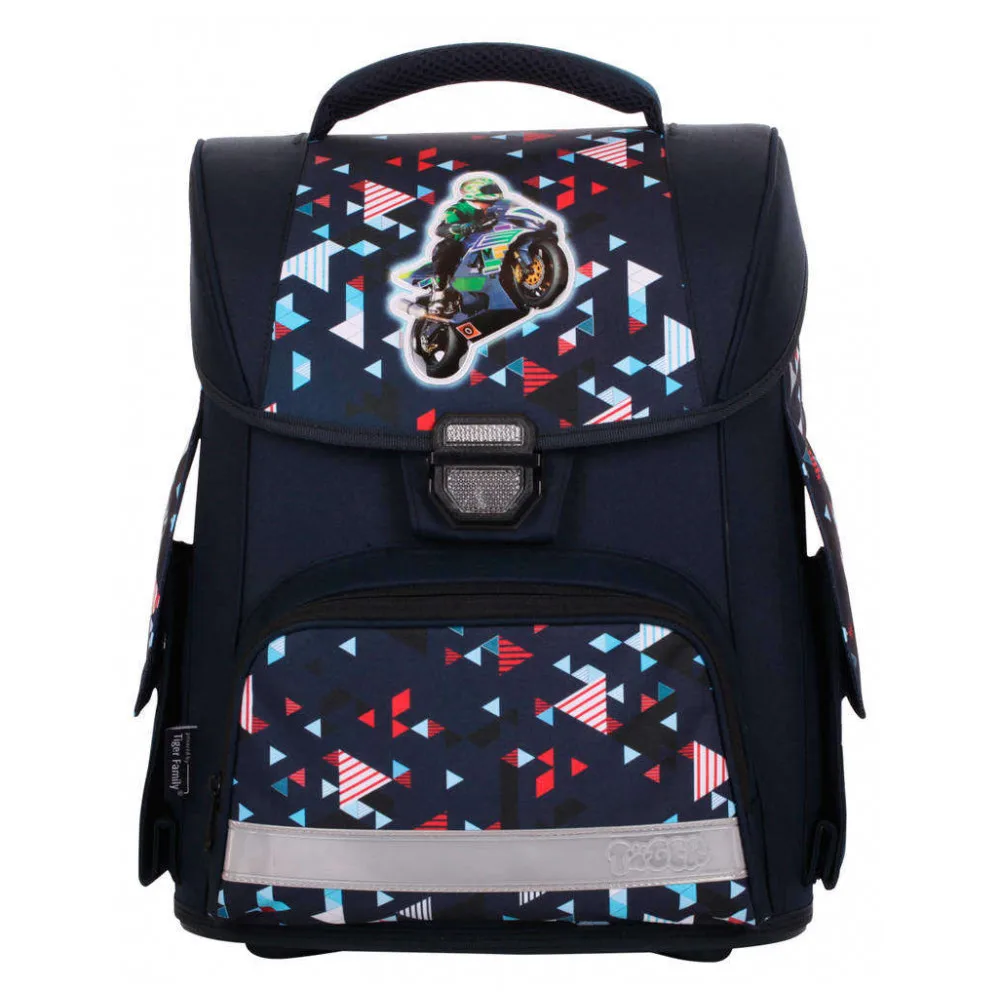 Ранец школьный Tiger Cosmic Collection, анатомическая спинка, 39х34х21 см, черный