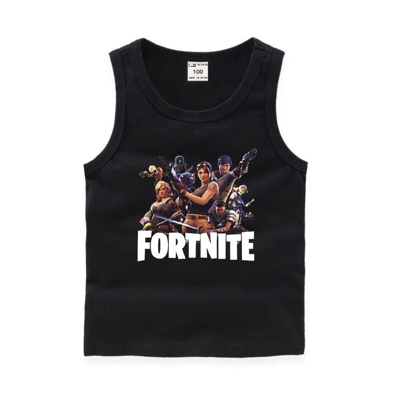 

Fortnite Kid Summer Children's Vest Korean Version of Cotton Casual Bottom Shirt Sweat Candy Children Sleeveless Sweatshirt Tops