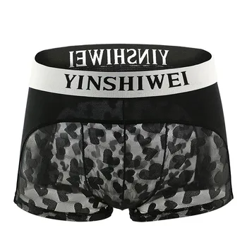 

Heart print boxers mens underpants large size Men Sexy Underwear Boxer Shorts Bulge Pouch Underpants ropa interior hombre