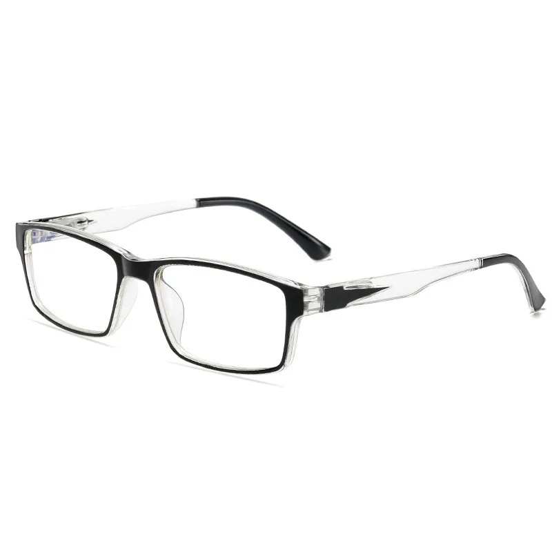 IBOODE анти голубой свет очки для чтения для женщин мужчин квадратные пресбиопические очки при дальнозоркости Blu-Ray блокирующие очки - Цвет оправы: Черный