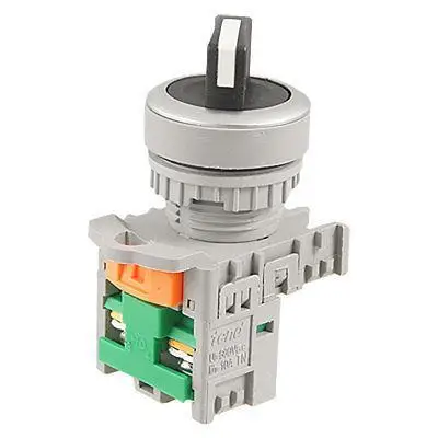 

AC 600V 10A Two 2 Position Rotary Select Selector Switch 22mm 1 NO N/O TN2SS2