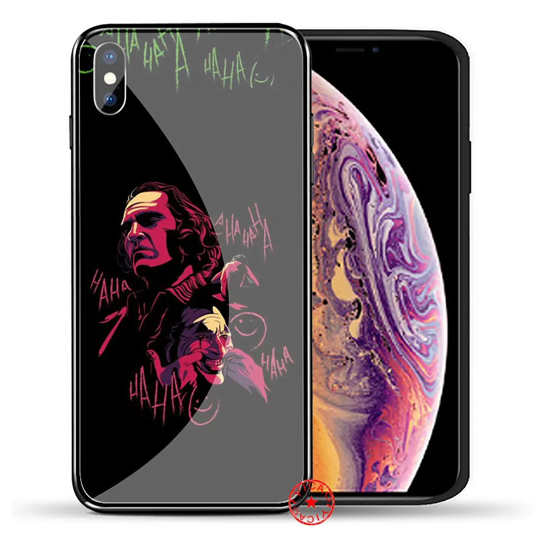 TG8 Joker movie Joaquin Phoenix, черное закаленное стекло чехол для iPhone 5 5S SE 6 6S 7 8 Plus 11 Pro X XR XS Max Pro - Цвет: TG8