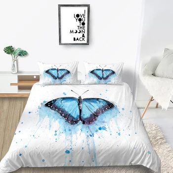 

Fashion Bedding Set Butterfly Beautiful Artistic Duvet Cover 3D Queen King Twin Full Single Double Unique Design Bed Set
