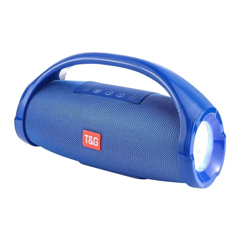 TG136 blue 10 Вт Портативный Bluetooth спикер Открытый Водонепроницаемый стерео 3D сабвуфер беспроводной динамик с светодиодный светильник вспышки светильник ing TFcard - Цвет: TG136 blue