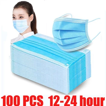 

Anti dust Mask Face Mouth Disposable Protect 3 Layers Filter Dustproof Earloop Non Woven Mouth Mask 12-24 hours Shipping