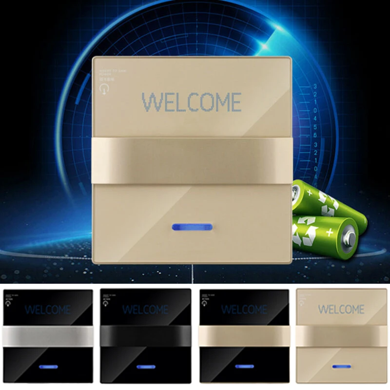 86x86mm Hotel Magnetic Card Electric Switch 220V / 40A Button Power Control New