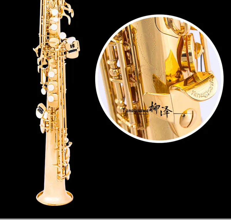 

YANAGISAWA S-991 B flat Soprano saxophone High Quality musical instruments YANAGISAWA Soprano Sax With Mouthpiece Gift