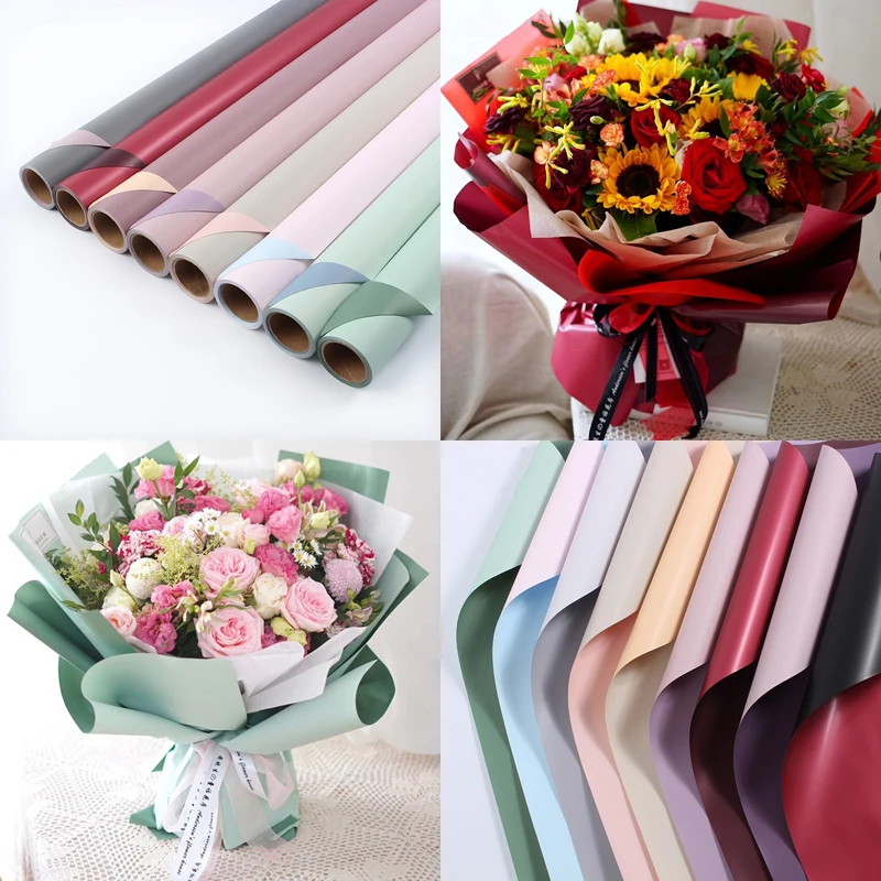 60CM*10M Korean flower wrapping paper waterproof roll flower shop approved  gift packaging - AliExpress