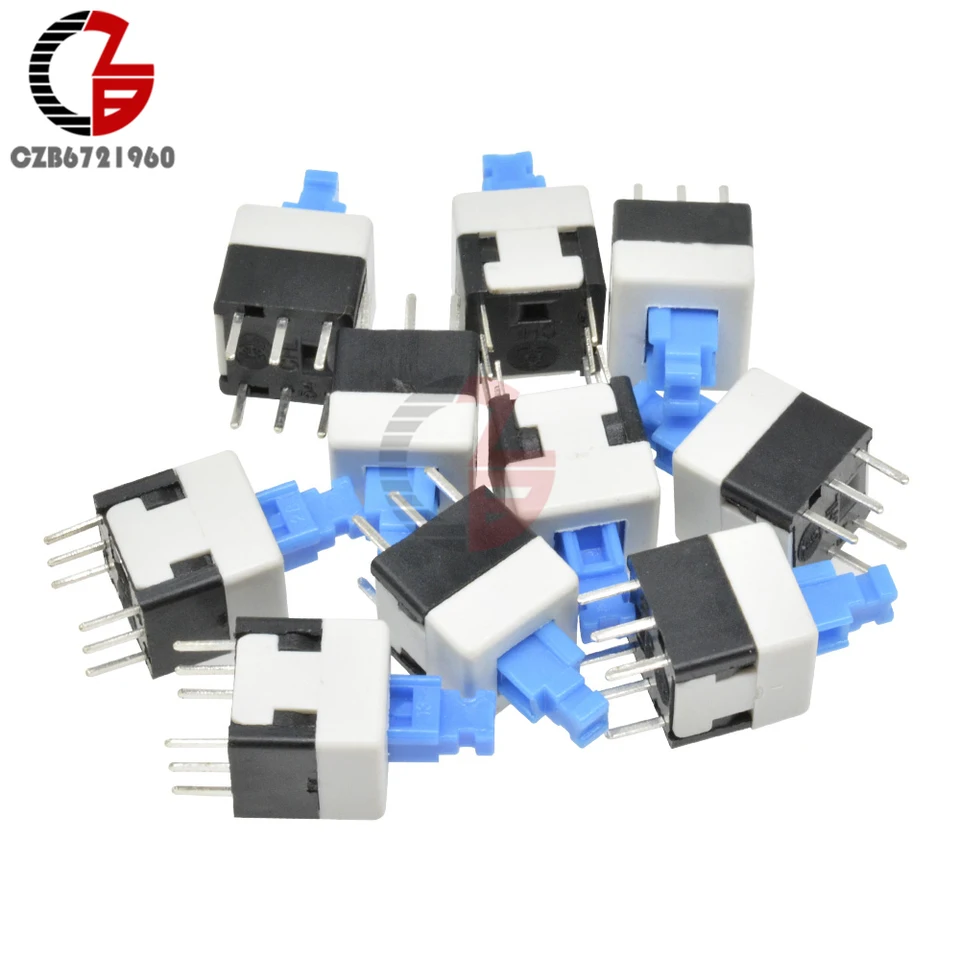 5.8*5.8mm 6 Pin Square Self-locking Button Switch Push Button Control DIY OYS