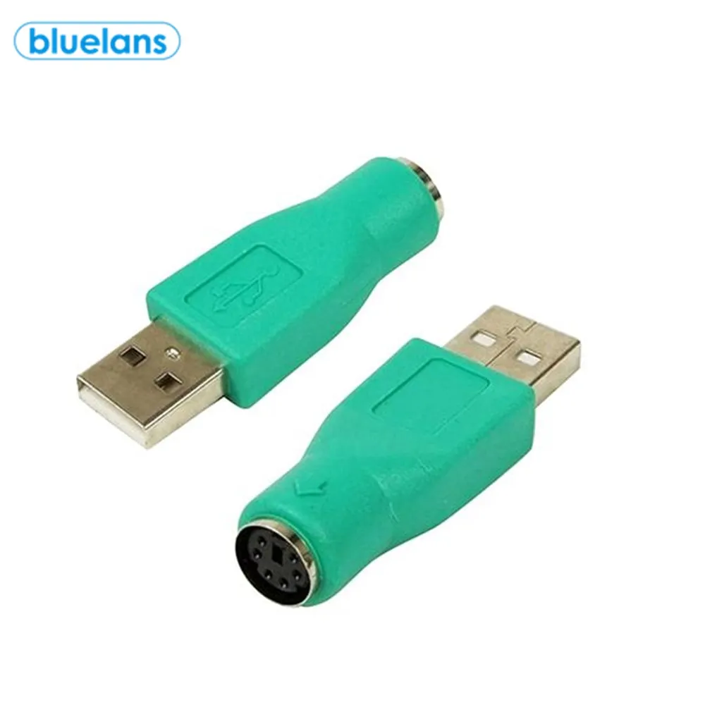 Адаптер USB папа на 6Pin PS2 мама 1 шт. простой в установке зеленый переходник для мыши