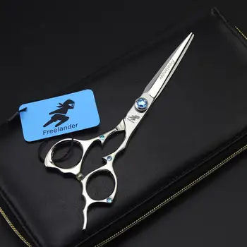 

6.0" 440C sale japan hair scissors teflon shears sharp hairdressing scissors barber cutting scissors hairdresser razor haircut