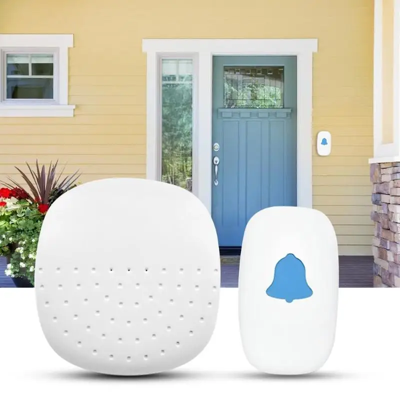 Home Security Wireless Doorbell 200m Remote Old Man Pager Smart Transmitter with Receiver High Frequency Door Hardware