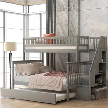 

Fashion Children Beds Bunk Bed Mother And Child Two-level Wooden Adult Twin