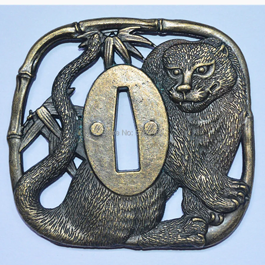 Красивый сплав Tiger Tsuba Guard для японской самурайский меч катана Wakizashi|Мечи| |