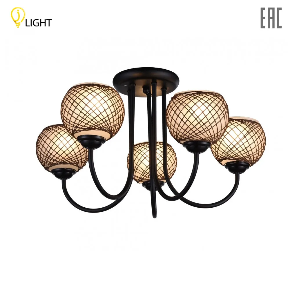 Chandeliers J-Light 1258-5C Indoor Lighting Chandelier lamp lamps ceiling suspension Halogen Bulbs Iron Frosted Glass E27 | Лампы и